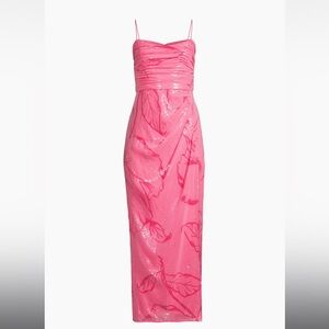 Hutch luxe floral sequin sleeveless gown